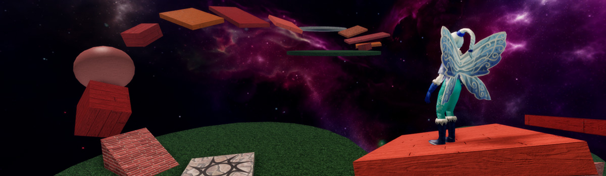 ders afişi Roblox Studio'ya Giriş ders kursu için engel kursunda koşan kişi